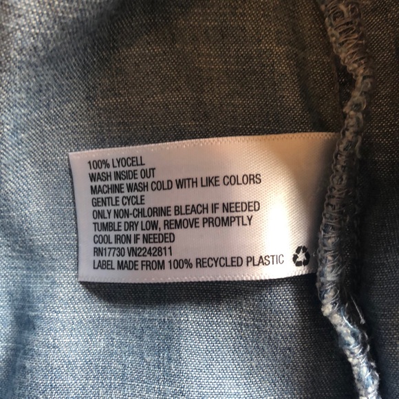 New Chambray Top Summer with String s XL, Blue - Picture 6 of 6